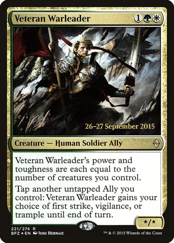 Veteran Warleader [Battle for Zendikar Prerelease Promos] Sale