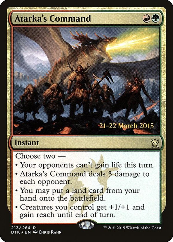 Atarka s Command [Dragons of Tarkir Prerelease Promos] For Sale