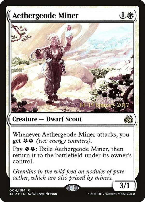 Aethergeode Miner [Aether Revolt Prerelease Promos] For Sale