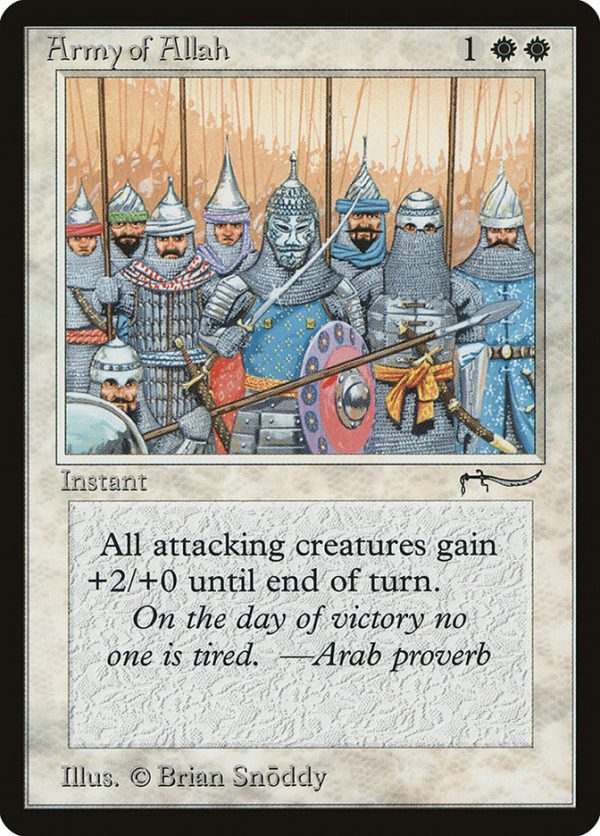 Army of Allah (Light Mana Cost) [Arabian Nights] For Sale